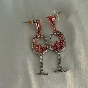 Baublebar Rosé Wine Glass Earrings